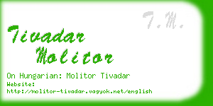 tivadar molitor business card